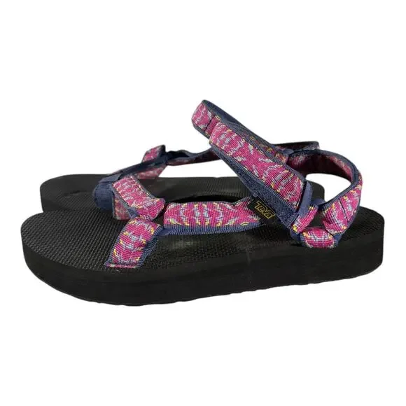 TEVA Triton Raspberry Sorbet Midform Universal Strappy Sandal Women’s Size 10 - Picture 4 of 8